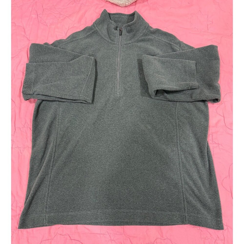 Land end quarter zip fleece jacket size L